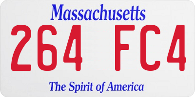 MA license plate 264FC4