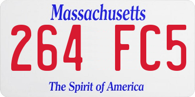 MA license plate 264FC5