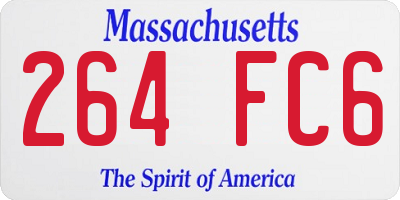 MA license plate 264FC6