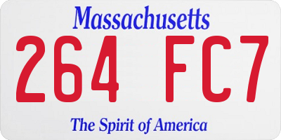 MA license plate 264FC7