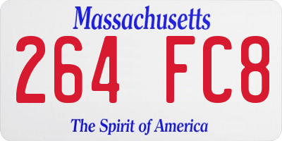 MA license plate 264FC8