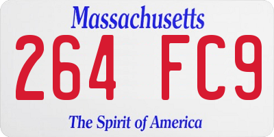 MA license plate 264FC9