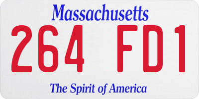 MA license plate 264FD1