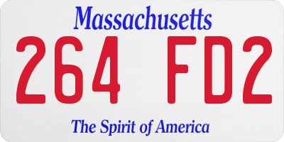MA license plate 264FD2