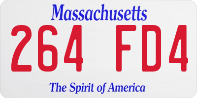 MA license plate 264FD4