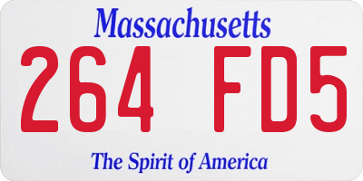 MA license plate 264FD5