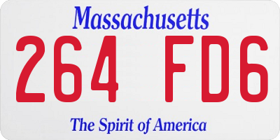 MA license plate 264FD6