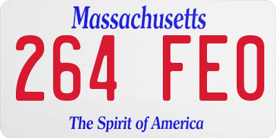 MA license plate 264FE0