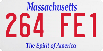 MA license plate 264FE1