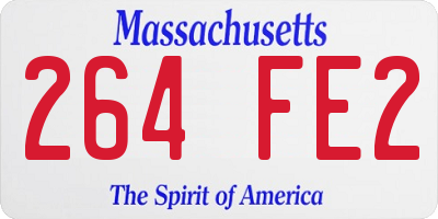 MA license plate 264FE2