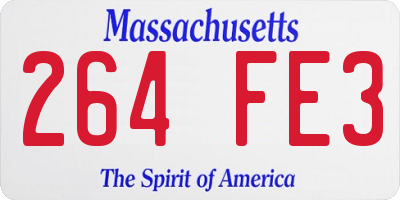 MA license plate 264FE3