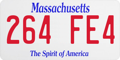 MA license plate 264FE4