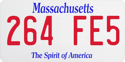 MA license plate 264FE5