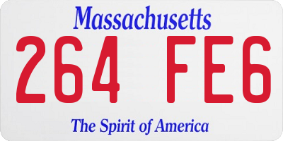 MA license plate 264FE6