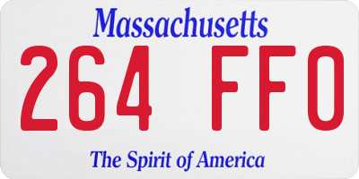 MA license plate 264FF0