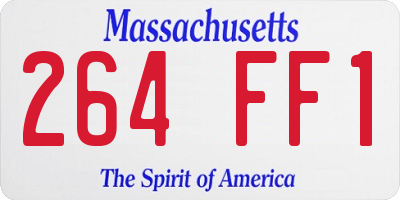 MA license plate 264FF1