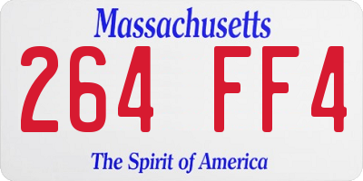 MA license plate 264FF4