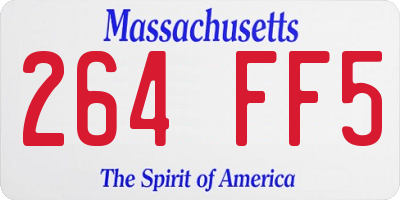MA license plate 264FF5