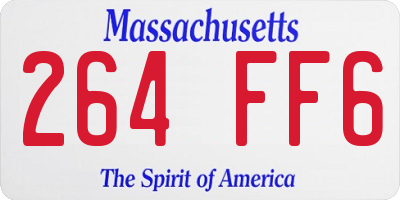 MA license plate 264FF6