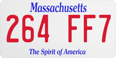 MA license plate 264FF7
