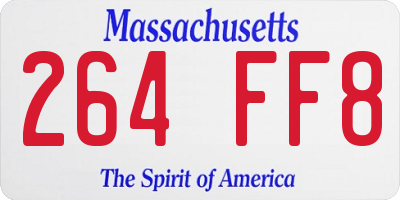 MA license plate 264FF8