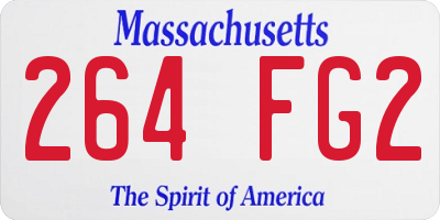 MA license plate 264FG2