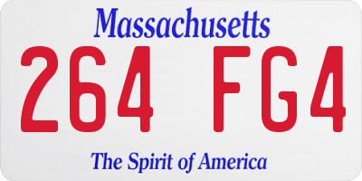 MA license plate 264FG4