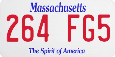 MA license plate 264FG5