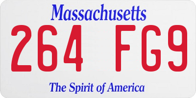 MA license plate 264FG9
