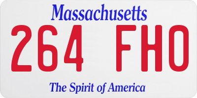 MA license plate 264FH0