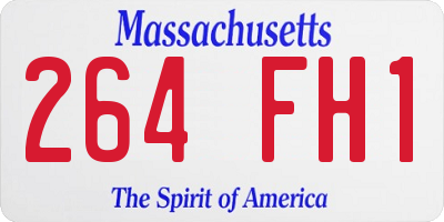 MA license plate 264FH1