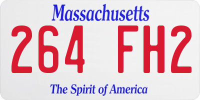 MA license plate 264FH2