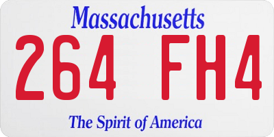 MA license plate 264FH4