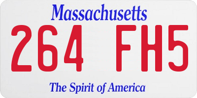 MA license plate 264FH5