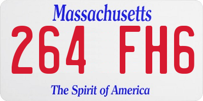 MA license plate 264FH6
