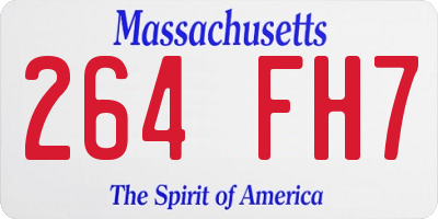 MA license plate 264FH7