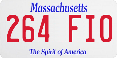 MA license plate 264FI0