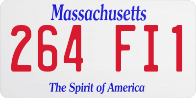 MA license plate 264FI1