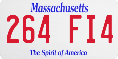 MA license plate 264FI4