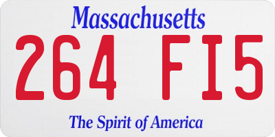 MA license plate 264FI5