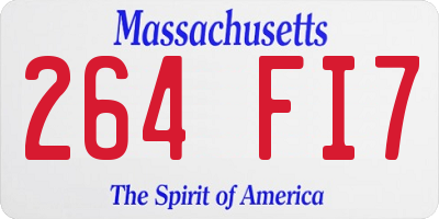 MA license plate 264FI7