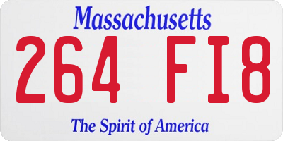 MA license plate 264FI8