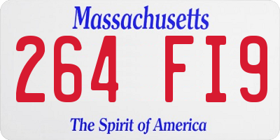 MA license plate 264FI9