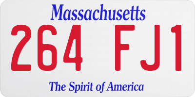 MA license plate 264FJ1