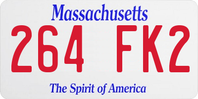 MA license plate 264FK2
