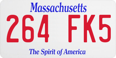 MA license plate 264FK5