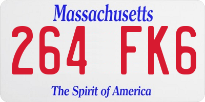 MA license plate 264FK6