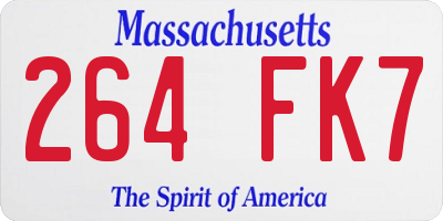 MA license plate 264FK7