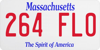 MA license plate 264FL0
