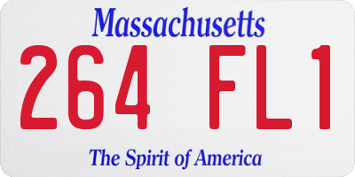 MA license plate 264FL1